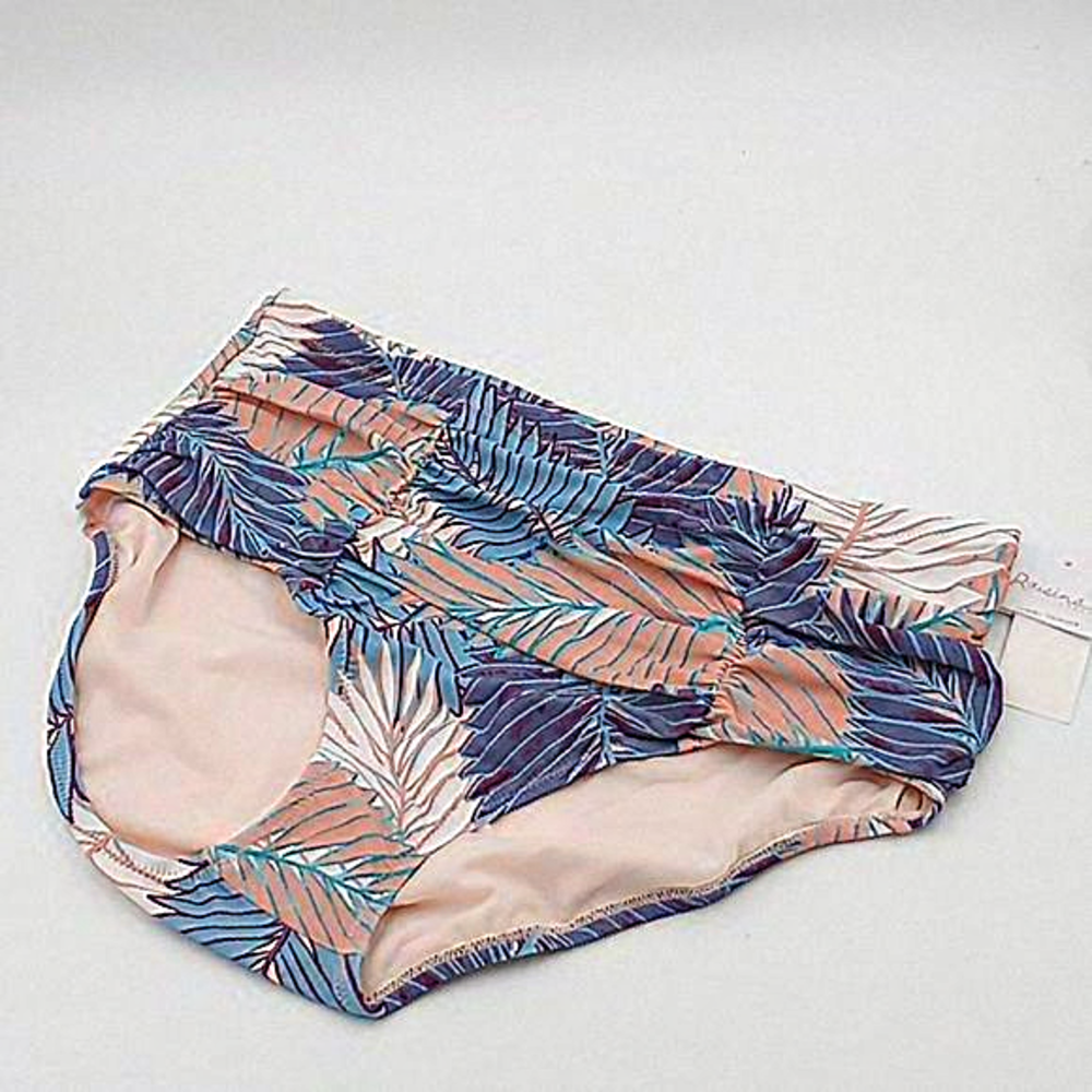 Raisins Curve Plus Costa Bikini Swim Bottom Slate Tropical Palm‎ Leaf 20W